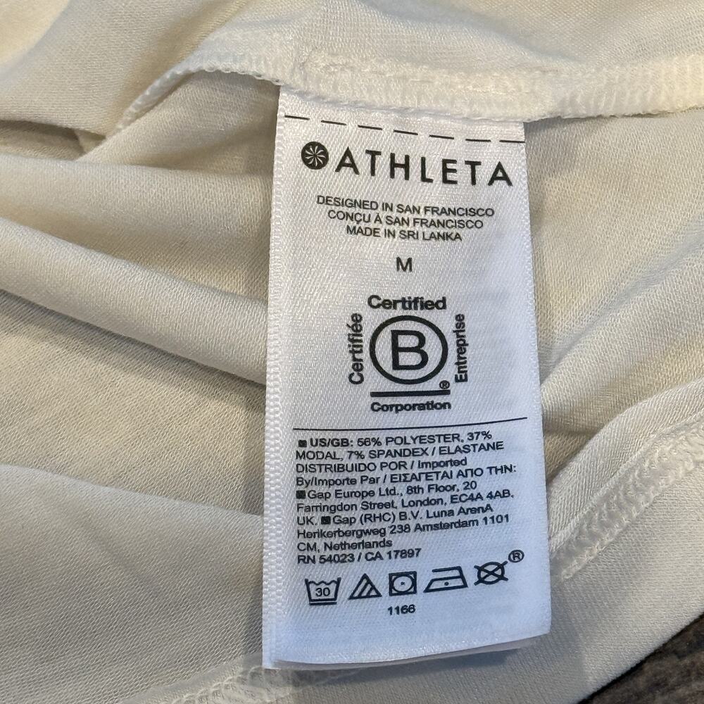 Athleta Air Out Cinch‎ Tank Camisole Womens Medium White Sleeveless Athletic NWT - Picture 7 of 14